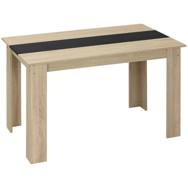 TEMU HOMCOM Mesa de comedor de diseño moderno con una gran superficie para 4-6 , de tablero de , dim. 120L x 69l x 75H cm, en color negro