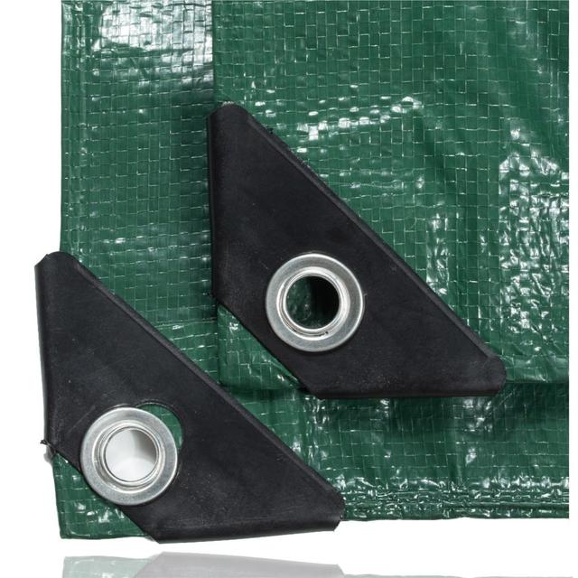 TEMU Tk Protective Tarpaulin Waterproof 2x3m - 200 G/m² Green, With Eyelets - Cover Tarpaulin (pack, 1x Cover Tarpaulin 2x3m), High Density 200 G/m²