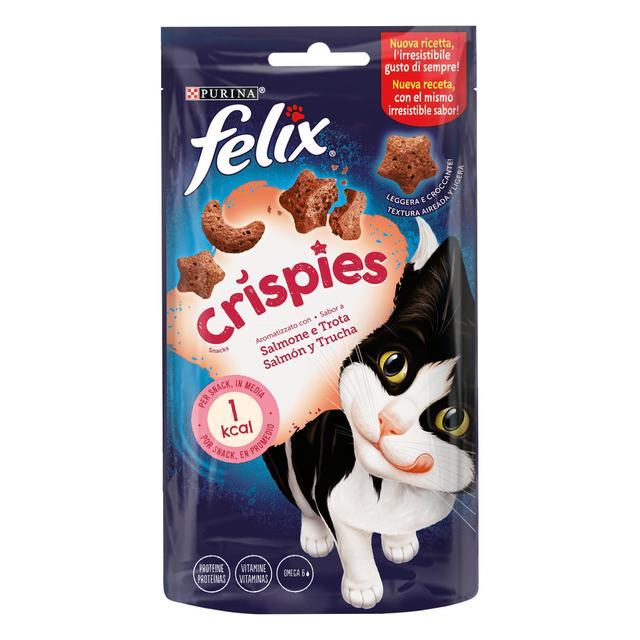 TEMU Purina Felix , Snack For Adult Cat, Prize For Cat With Salmon And Trout, Pack Of 8 Bags Of 45g