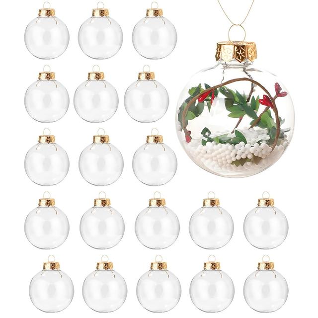 TEMU 20 x Bäumchenbaubles mit Blei, Kunststoffkugel, Acrylbaubles, DIY-Baubles, Party-Bäumchendekoration, Party-Baubles, Geburtstagsdekoration für Feiertage, Hochzeit, Party