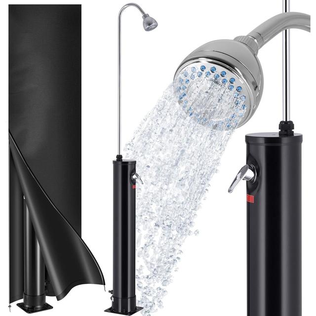 TEMU Monzana® Solardusche 18 Liter mit Schutzhaube 60° UV-Beschichtet Gartendusche Campingdusche Regendusche Aluminium Pool Dusche Solar