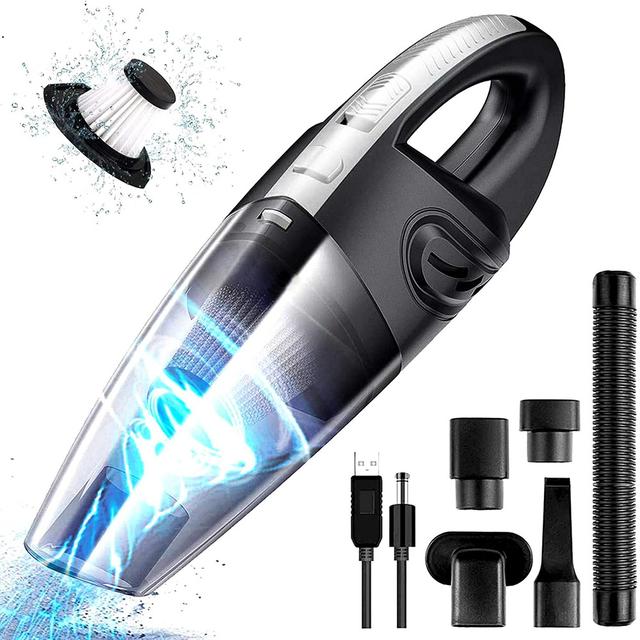 TEMU Aspiradora Potente Sin Cable, Recargable, Batería de 2000mAh, Cargador USB, 120W de Potencia, Ideal para Limpieza Profunda en Casa y Coche, y Compacto, Múltiples Accesorios - Dekohome
