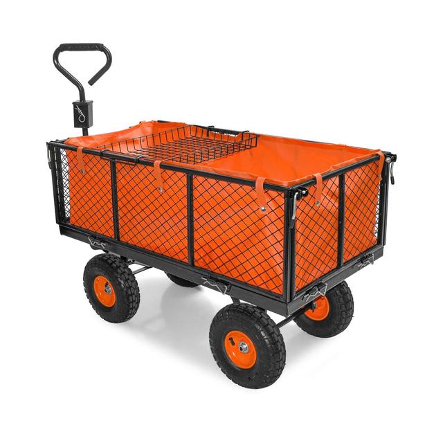 TEMU Trailer Cart With Removable Grills And Tool Basket 550kg