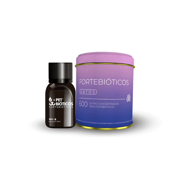 TEMU FORTEBIÓTICOS Gato 600 (30 ml) suplemento con probióticos y prebióticos que mejora digestiva y refuerza el inmunitario en gatos