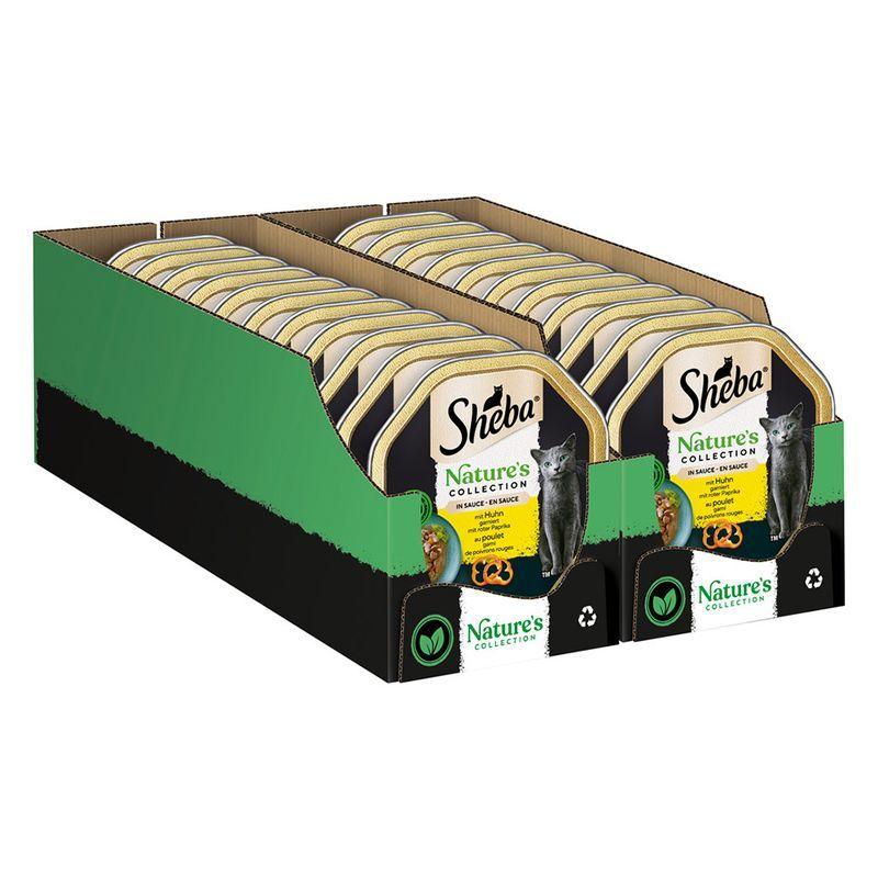 TEMU Sheba Nature' - Comida húmeda en salsa para gatos - Pollo con guarnición de - (PACK 22 x 85gr.) ¡ y nutritivo alimento para tu gato!