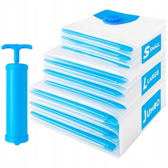 TEMU WORKI PRÓŻNIOWE NA UBRANIA KURTKI ZIMOWE ZESTAW 12szt POMPKA 50% GRUBSZE