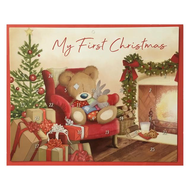TEMU Christmas Countdown Advent Calendar With Standing Struts, Gift Envelopes And 24 Windows - Christmas Teddy Bear Unisex Design