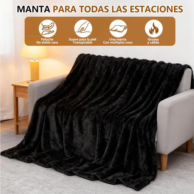 TEMU Manta de Mantas de franela y Transpirable, y Versátil para Sofá, Cama o Viaje - Ideal para Adultos y Niños, Decoración del Hogar