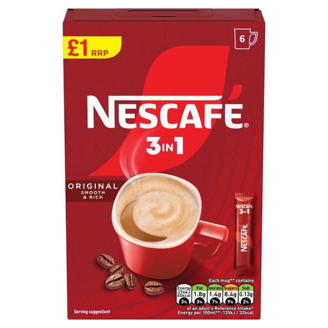 TEMU Nescafe 3in1 Original Instant Coffee Sachets Pack Of 11 X 16g