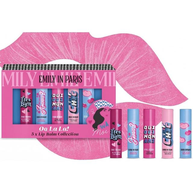 TEMU Lip Balm Gift Set – 5 (raspberry, Vanilla, Matcha, Mint) | Hydrating Lip Merchandise Gift Set Parisian Beauty Set