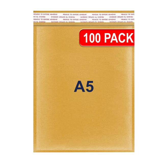 TEMU A5 Gold Padded Envelopes 100 Pack Self Seal Bubble Mailers For Secure Shipping, Paper Postal Wrap, Protective Packaging Envelopes For Mailing Documents & Gifts