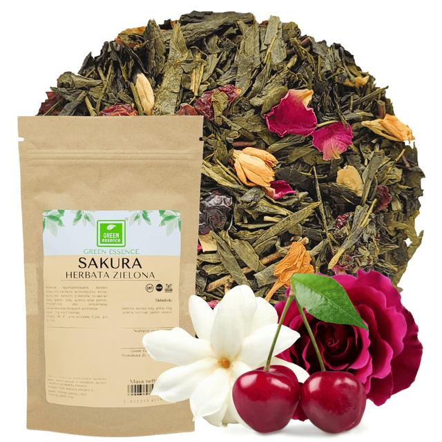 TEMU Herbata Zielona Sencha z Wiśnią Jaśminem Płatkami Róż 50 g