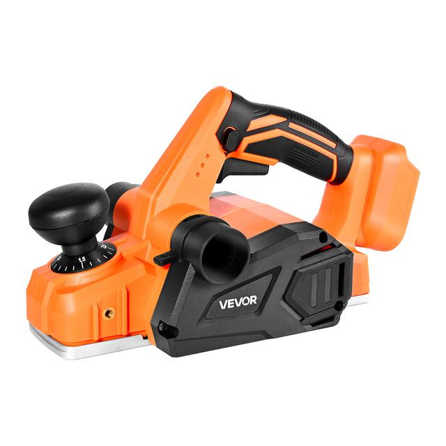 TEMU Vevor Cordless Handheld Planer, 82 Mm Cut Width, 15000 Rpm Electric Hand Wood Planer With Brushless Motor, Adjustable Cut Depth For Woodworking, Compatible With Vevor 18v Battery ( Tool Only)