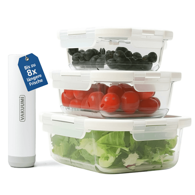 TEMU Vacuum Vacuum Container With Pump - 3pcs Set Made Of Glass With Pump - Bpa-free, Dishwasher-safe, Heat-resistant & Freezer-safe