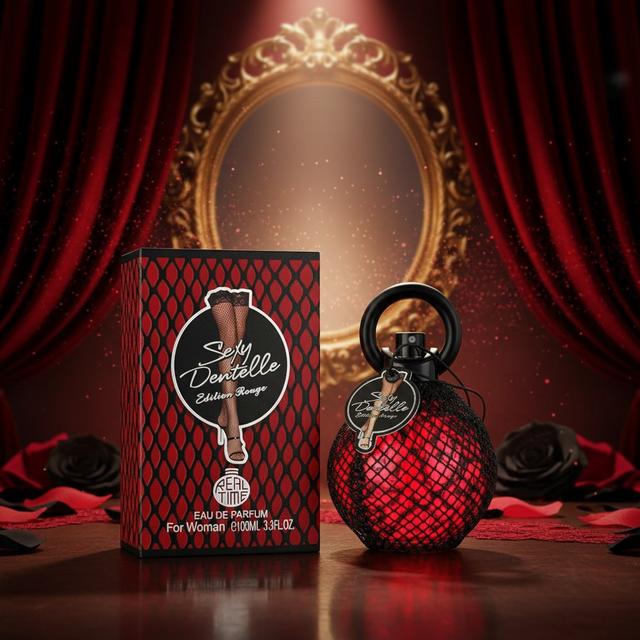 TEMU Everlyx - Sexy Lace Red Eau De Parfum 100 Ml - Seductive Feminine Perfume With Sweet And Warm Notes - Enveloping With Touches Of Vanilla, Amber, And - And Passion - Ideal For .