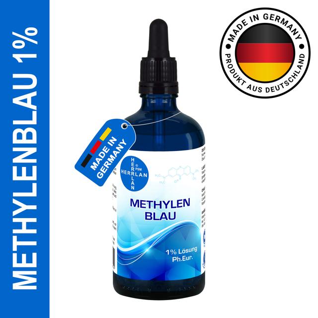 TEMU Methylenblau 1% Lösung inkl. Pipette | 100% rein, vegan I HERRLAN-Qualität I Made in Germany