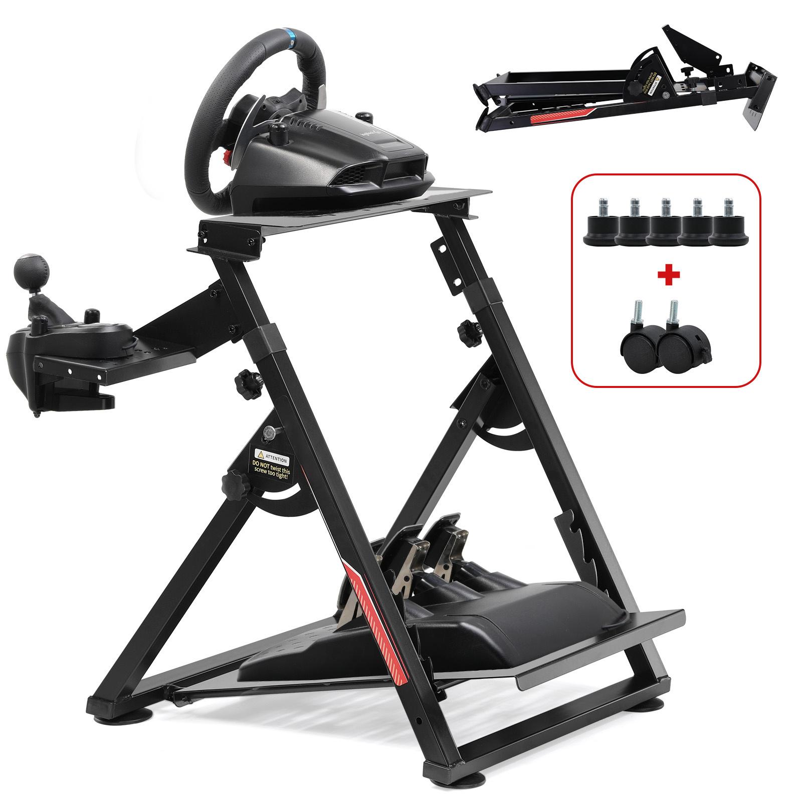 TEMU Soporte de volante para volante Stand Racing Soporte de volante con soporte de palanca de cambios Soporte ajustable en inclinación