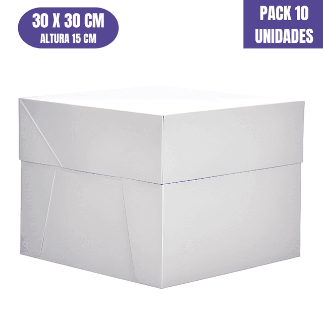 TEMU PARA CUADRADA BLANCA - 30 CM (10 UDS)