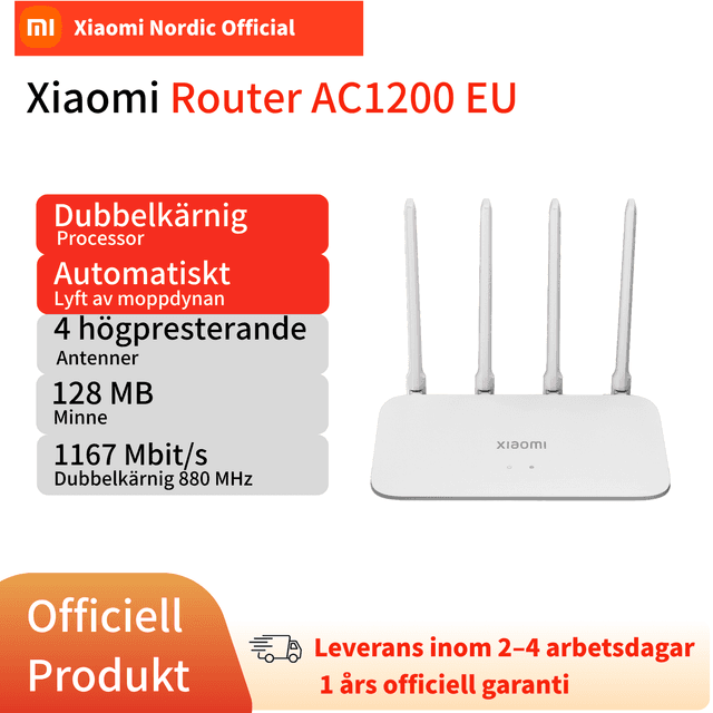 TEMU Xiaomi Router Eu, Processor, Gigabit Network Port, 4 High-performance , 128 Mb Memory, Protection Against Hackers, Support For , 1167 /s, 880 Mhz, Connection To Mihome