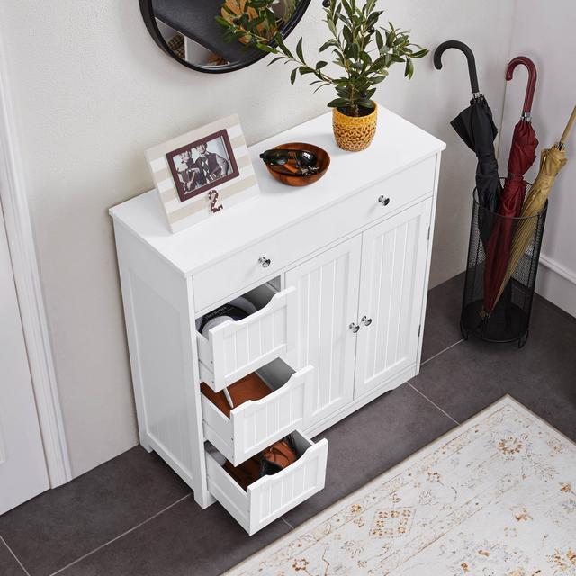 TEMU Costoffs Mdf Bathroom Cabinet With Drawers And Adjustable Shelves, 81 Cm × 30 Cm × 81.5 Cm, Freestanding Bathroom Storage Cabinet For Living Room/dining Room/utility Room/entryway