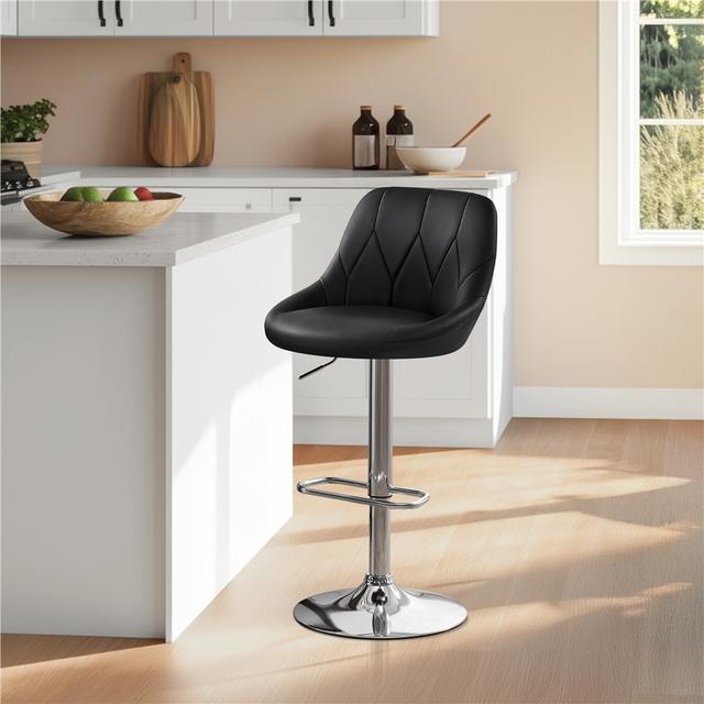 TEMU Costoffs 360°Drehbar Höhenverstellbar Tresenhocker Polsterhocker mit Kunstleder für Bar Salon Küche Esszimmer