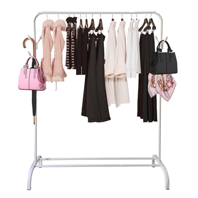 TEMU Metallic Coat Rack With 6 Side Hooks Easy And Quick Assembly Made Of Steel