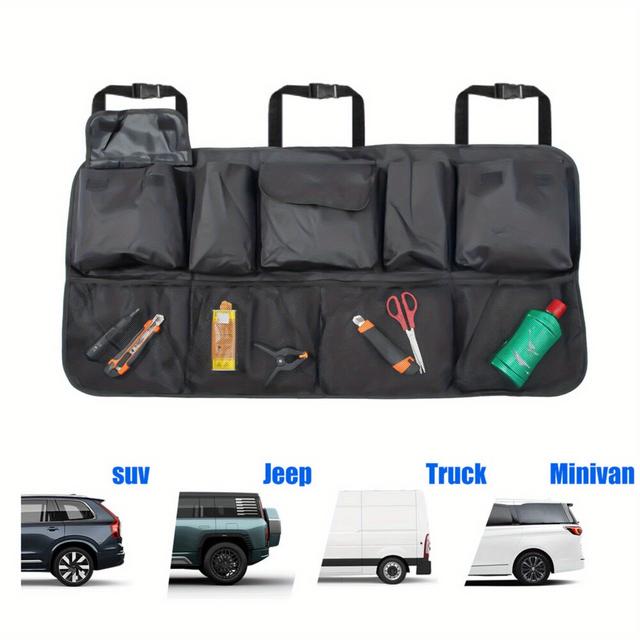 TEMU Car Organizer Auto Storage Bag Trunk Bag Pockets