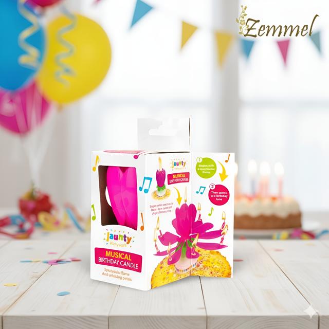 TEMU Automatic Candle Jaunty Musical Birthday Candle Automatically , Rotate , And Birthday Candle Music To Create A Party Atmosphere. 1pk