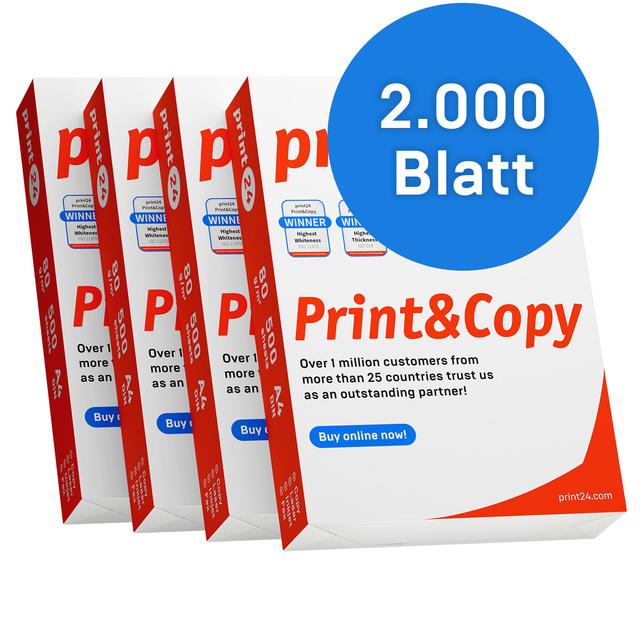 TEMU Druckerpapier 2000 Blatt 4 x 500 A4 80g Premium Weiß PEFC zertifiziert