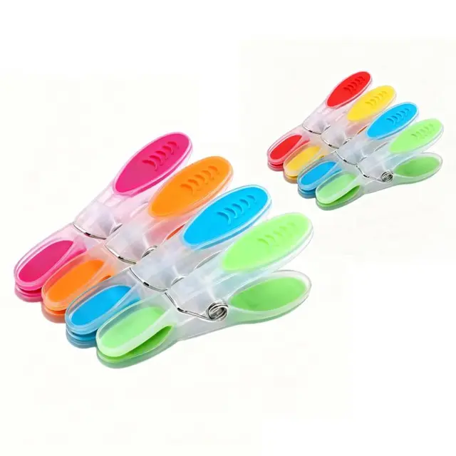 TEMU Pinzas para ropa antideslizantes, pinzas coloridas sin dejar , pinzas de plástico resistentes a prueba de viento, duraderas, multiusos, respetuosas con el medio