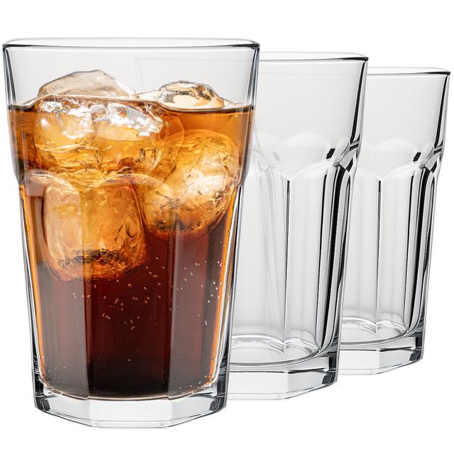 TEMU Wassergläser Set 6-teilig, Große Gläser, 410ml, Trinkgläser Set, Stapelbar - ideal für Saft, Eiskaffee Cocktails,