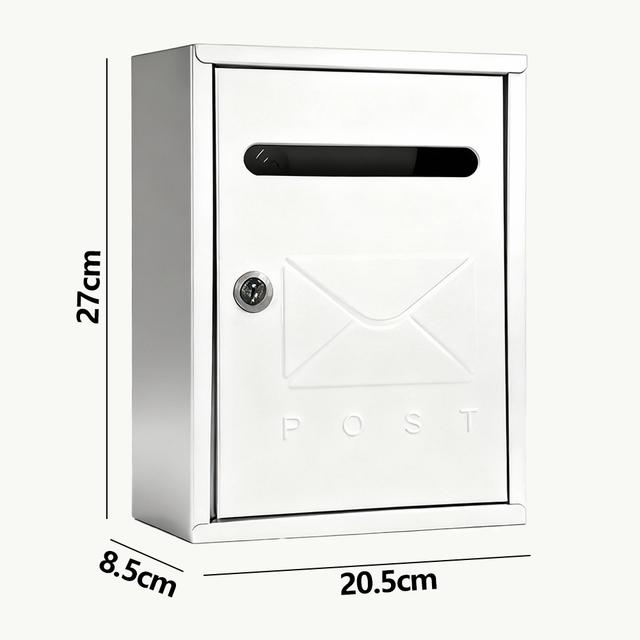 TEMU Buzón de Exterior, con Llaves Cerradura y Anclaje a la pared de la , Metálico, para , Cartas y Sobres, 27x20.5x8.5cm