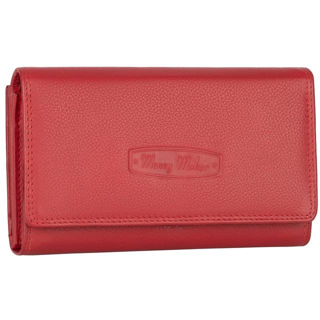 TEMU Damen Geldbörse Portemonnaie RFID Geldbeutel Damenbörse Langformat Echtleder 14 Karten Rot