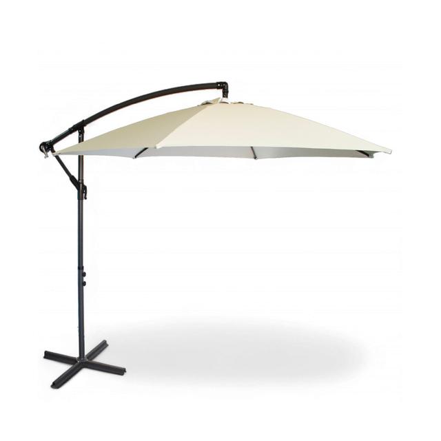 TEMU Sombrilla Exterior 300 cm – Parasol con Manivela – Protección UV50+ – Sombrilla e Inclinable 360° – Resistente y Estable para , Jardín y Exterior