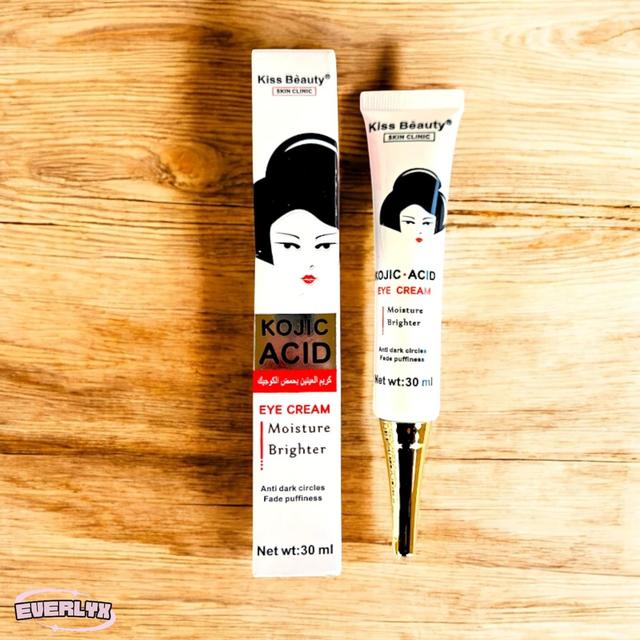 TEMU Everlyx - Eye Contour Kiss Beauty Kojic Acid 30ml - Hydrating And Cream That Reduces Dark Circles And Puffiness - Lightweight Formula With Repairing And Soothing Effect For A Look.