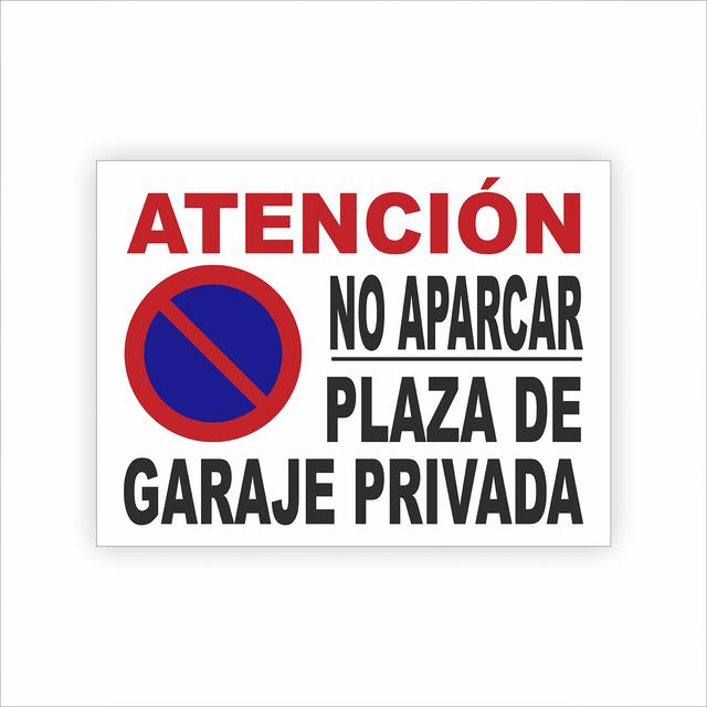TEMU “Atención: No – de Garaje ” – PVC 30x20 cm – Resistente al Exterior, Agua y UV – Ideal para Comunidades, Viviendas y Parkings Privados
