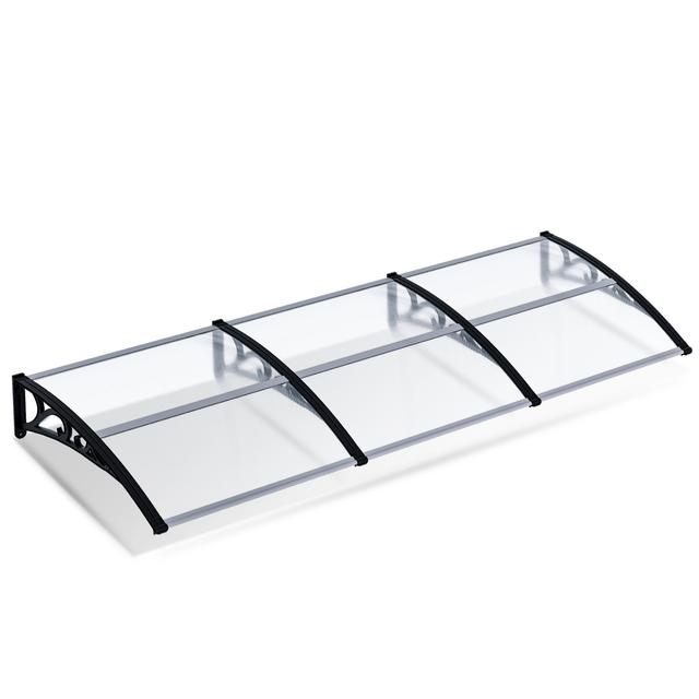TEMU Canopy For Front Door 300x100 Cm Transparent Polycarbonate Pulpit Roof Canopy Front Door Canopy House Entrance Door Roof For Outdoor Sun Protection Rain Protection