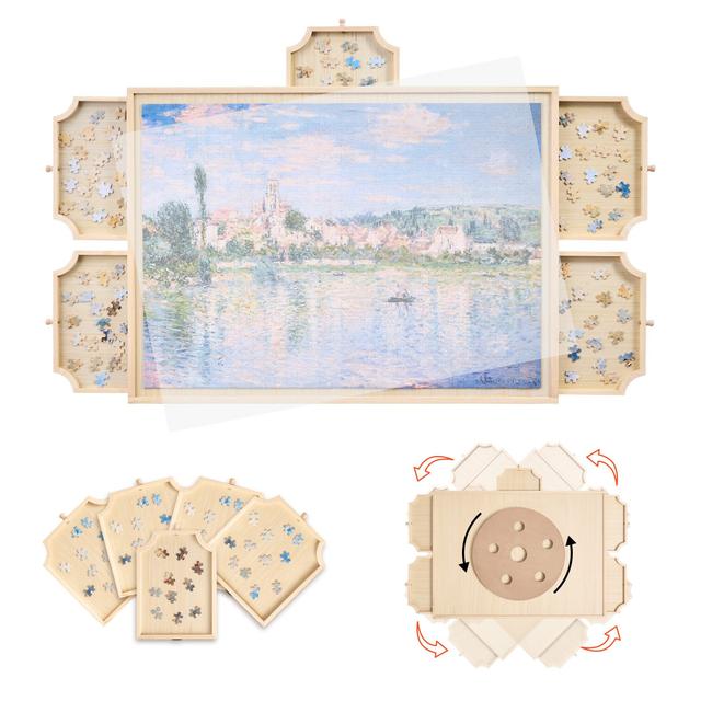 TEMU VEVOR 1000-delige Puzzelbord met Lade Deksel Draagbare Houten Legpuzzel 29x21 inch