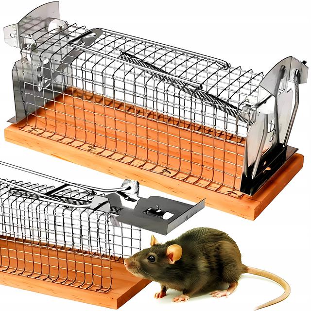 TEMU ŻYWOŁAPKA ŁAPKA PUŁAPKA NA MYSZY SZCZURY GRYZONIE HUMANITARNA METALOWA