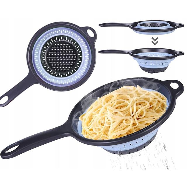 TEMU SILIKONOWY DURSZLAK CEDZAK SITKO SKŁADANY OCIEKACZ