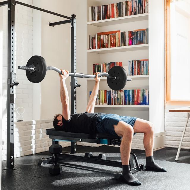 TEMU Costoffs Adjustable Barbell Set For Weightlifting With Removable Star Collar For Home Gym Strength Training