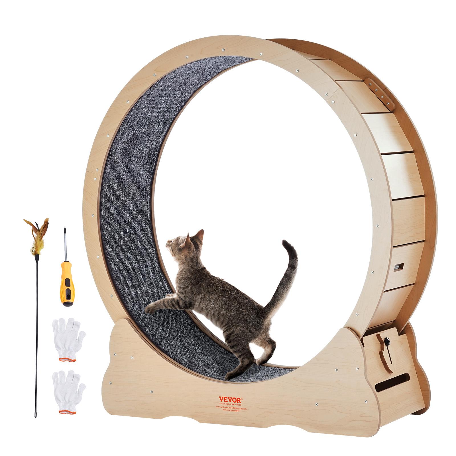 TEMU Cat Exercise Wheel 43.3" Large Cat Treadmill Wheel For Indoor Cats Yellow