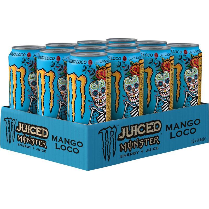 TEMU Monster Mango Loco lata 500 ml - Paquete de 12 unidades
