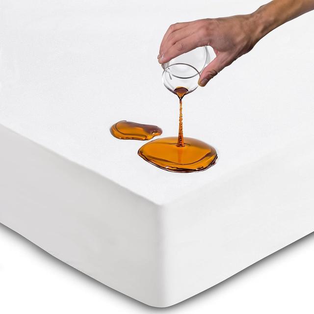 TEMU Mattress Protector Waterproof Mattress Cover Bottom Sheet Waterproofand Microfiber Mattress Cover Breathable Machine Washable 90 105 135 150