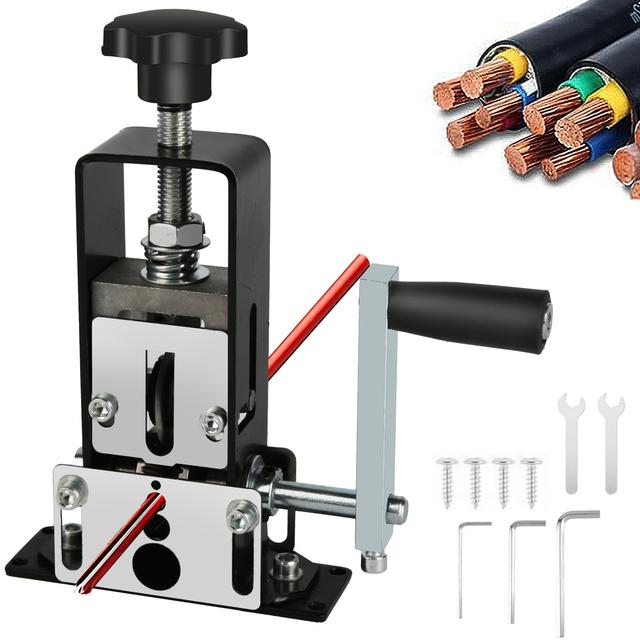 TEMU Despolpador Manual de - Acessório Ajustável para Broca de Metal para Despolpamento de Cabos de Cobre, Chave Allen e Parafusos, Sem Necessidade de Energia, Ferramenta de Despolpamento de