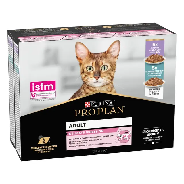 TEMU Purina Pro Plan | de Alimentos Molhados para Gato Adulto DIGESTÃO Pack | e do em | Pack de 10 Sacos