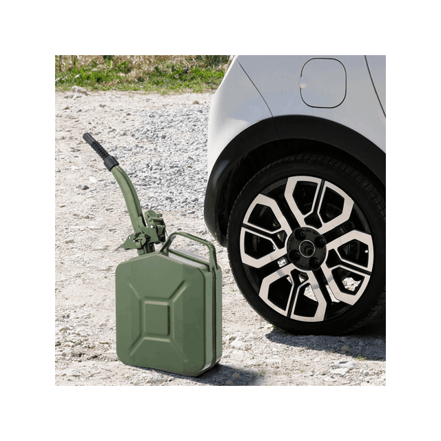 TEMU 5l 0.6mm Barrel With Inverted Oil Pipe, Portable Metal Gas Can Fuel Tank Can Petrol Storage Can For Automobile Vehicle Off Road Emergency Supply,outdoor Water Storage