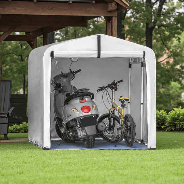 TEMU Tarpaulin Equipment House Equipment Shed Equipment House All-purpose Canopy Tarpaulin Tent Bicycle Garage Storage Tent Tarpaulin Garage Bht : 159x165x219cm Kls11-l