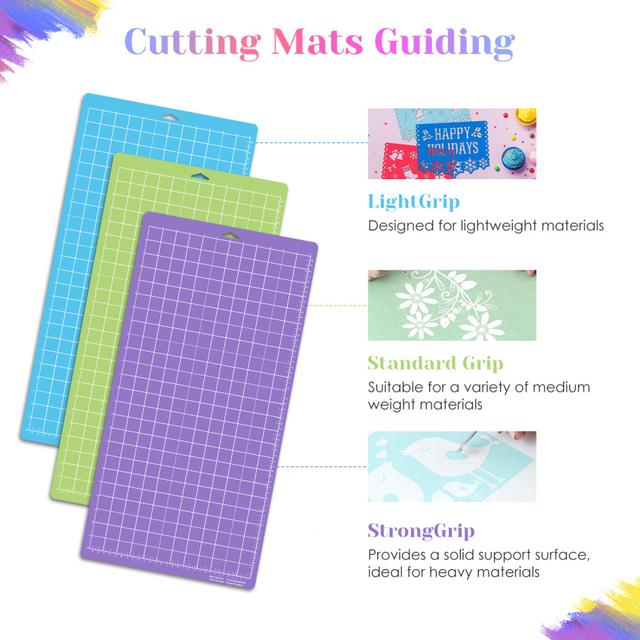 TEMU 3 Stück Schneidetafeln für Cricut One/Air/Air 2/Maker, Ersetzung für Schneidetafeln für Quilting Cricket, Zubehör für Quilting und Scrapbooking-Kunst (30,5 x 30,5 cm)
