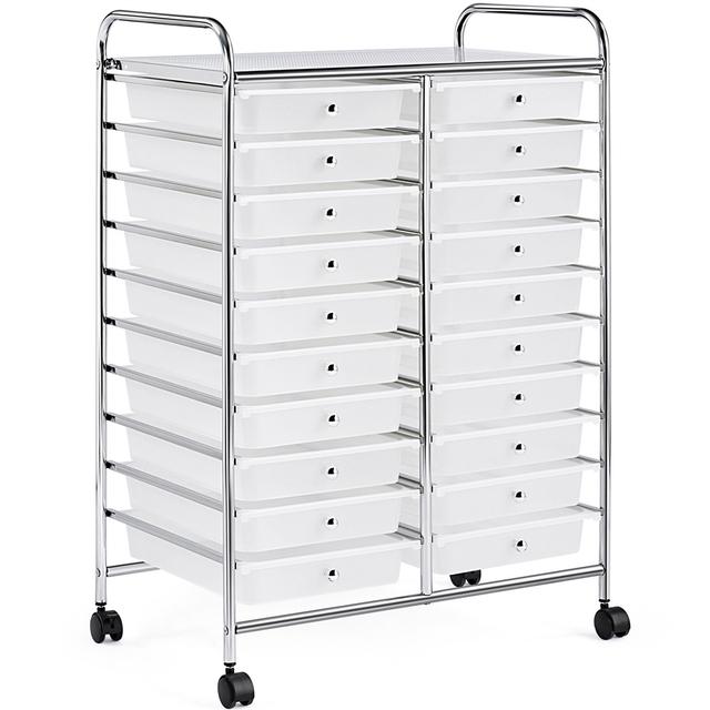 TEMU Costoffs Carrito Auxiliar de Cocina con Ruedas de Almacenamiento con 20 Cajones